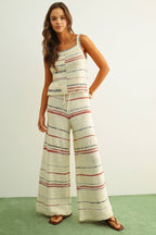 Multi Color Stripe Knit Pants