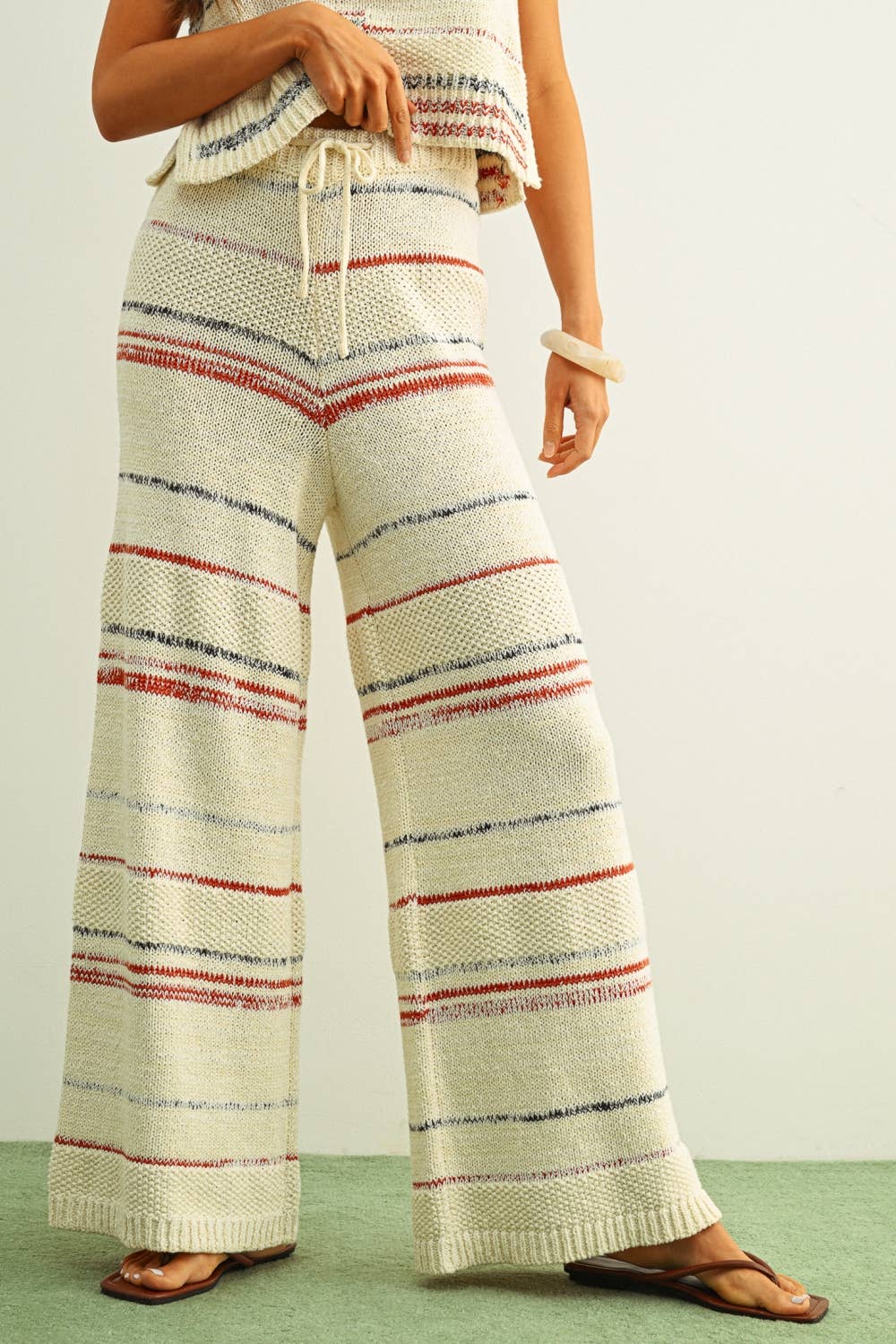 Multi Color Stripe Knit Pants