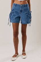 Low Rise Pocket Detail Shorts