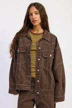 Oversized Western Detail Jacket