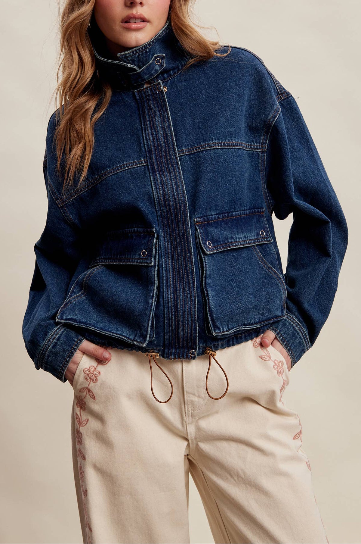 Oversized Utility Denim Jacket