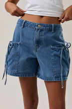 Low Rise Pocket Detail Shorts