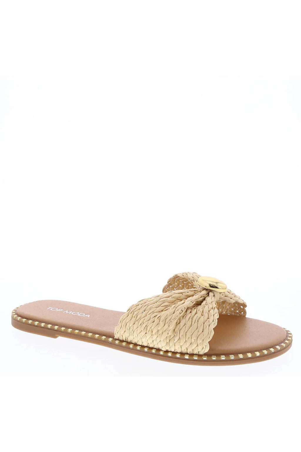 Raffia Slide Sandals