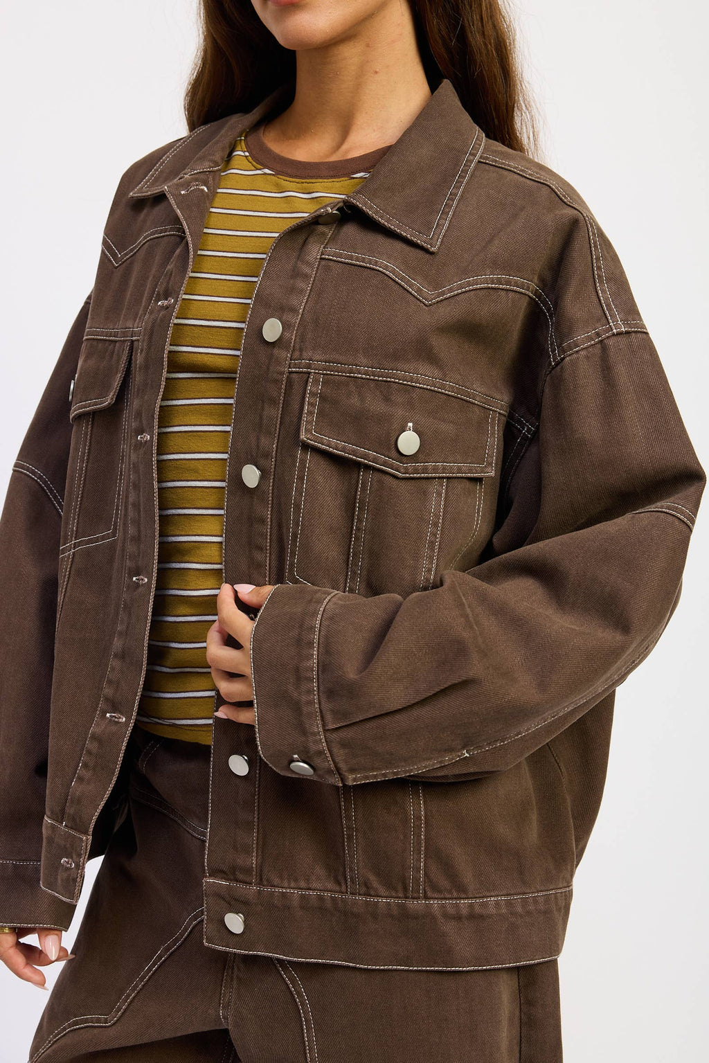 Oversized Western Detail Jacket