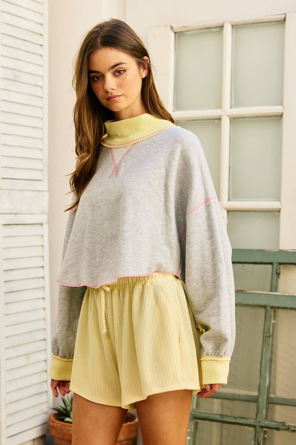 Drawstring Textured Knit Shorts