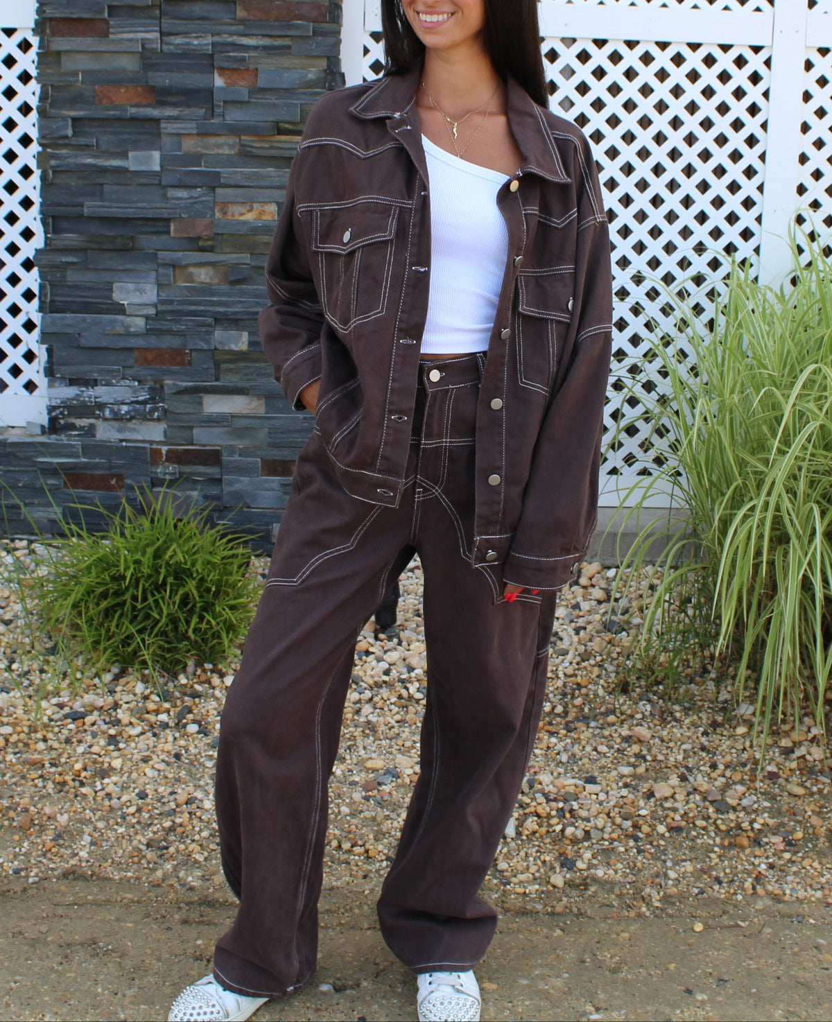 Oversized Western Detail Jacket