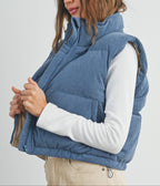 Fall Corduroy Puffer Vest