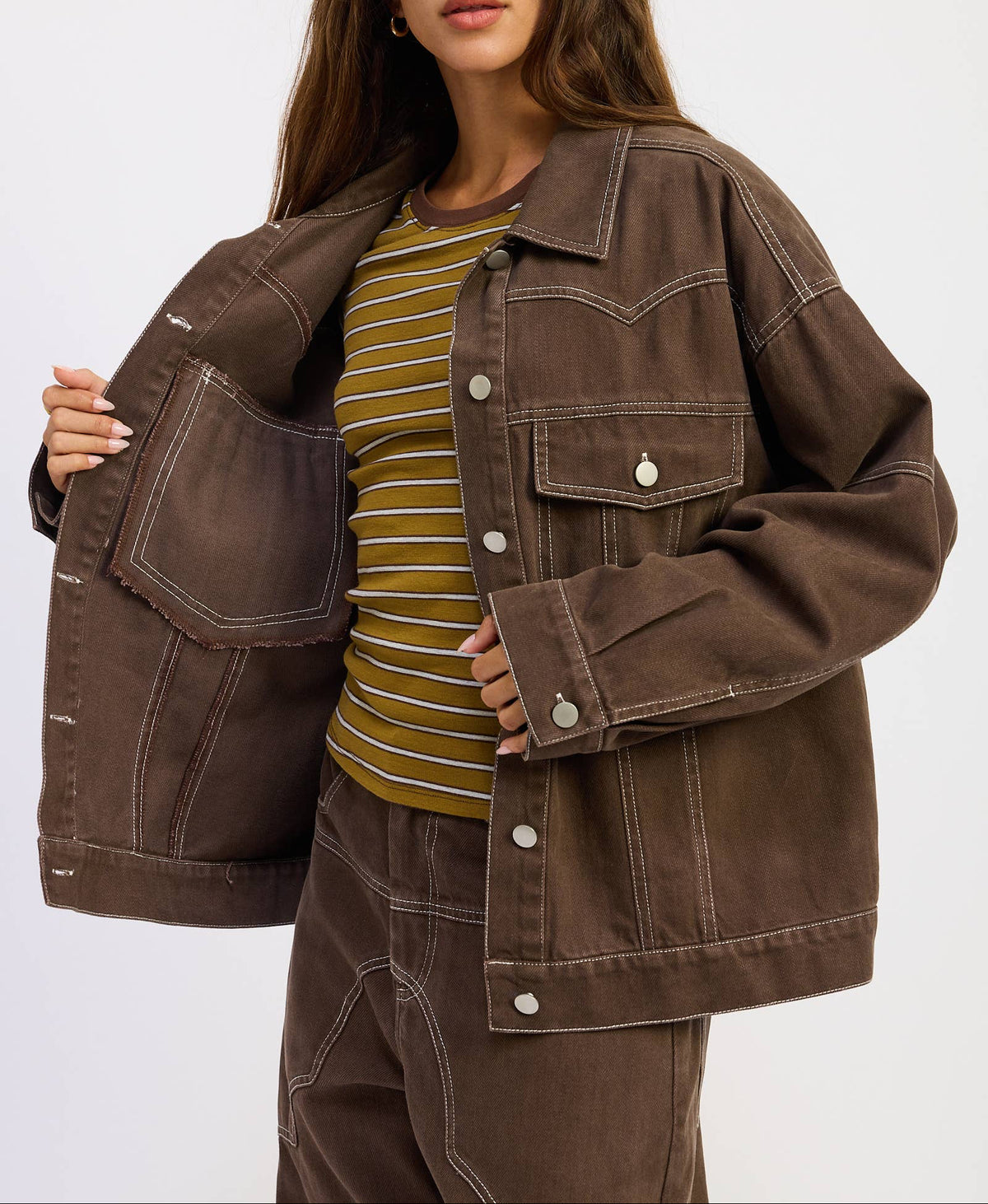 Oversized Western Detail Jacket