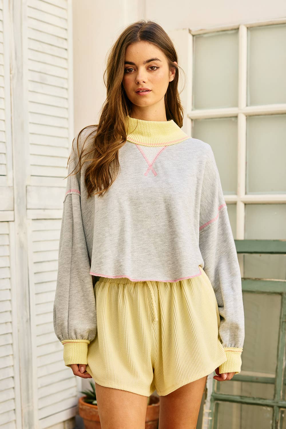 Drawstring Textured Knit Shorts