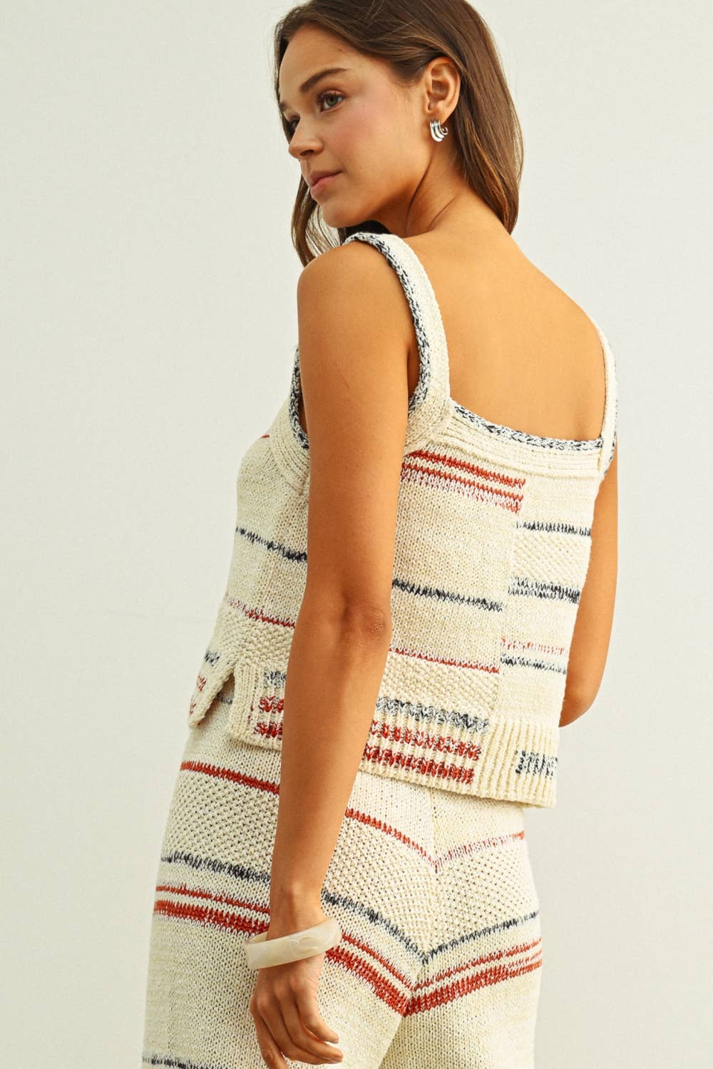 Multi Color Stripe Knit Top