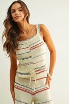 Multi Color Stripe Knit Top